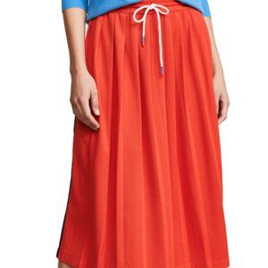 TORY BURCH Pleated Red Racer Stripe Sport Skirt